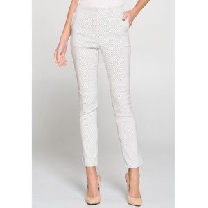 NWT high waist ankle pants white size L